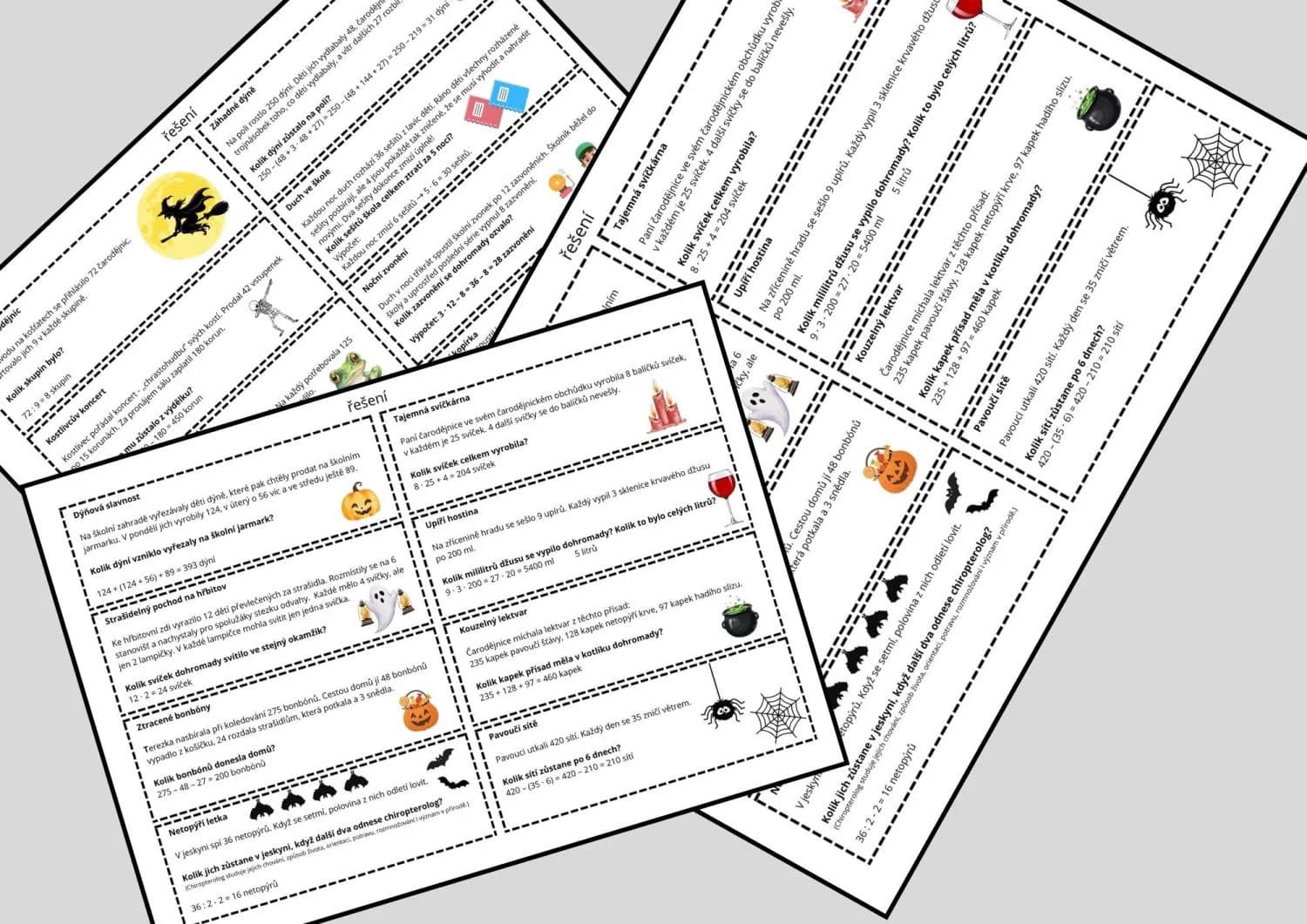 STRAŠIDELNÉ SLOVNÍ ÚLOHY - také k projektovému dni + výtvarka – náhled 3