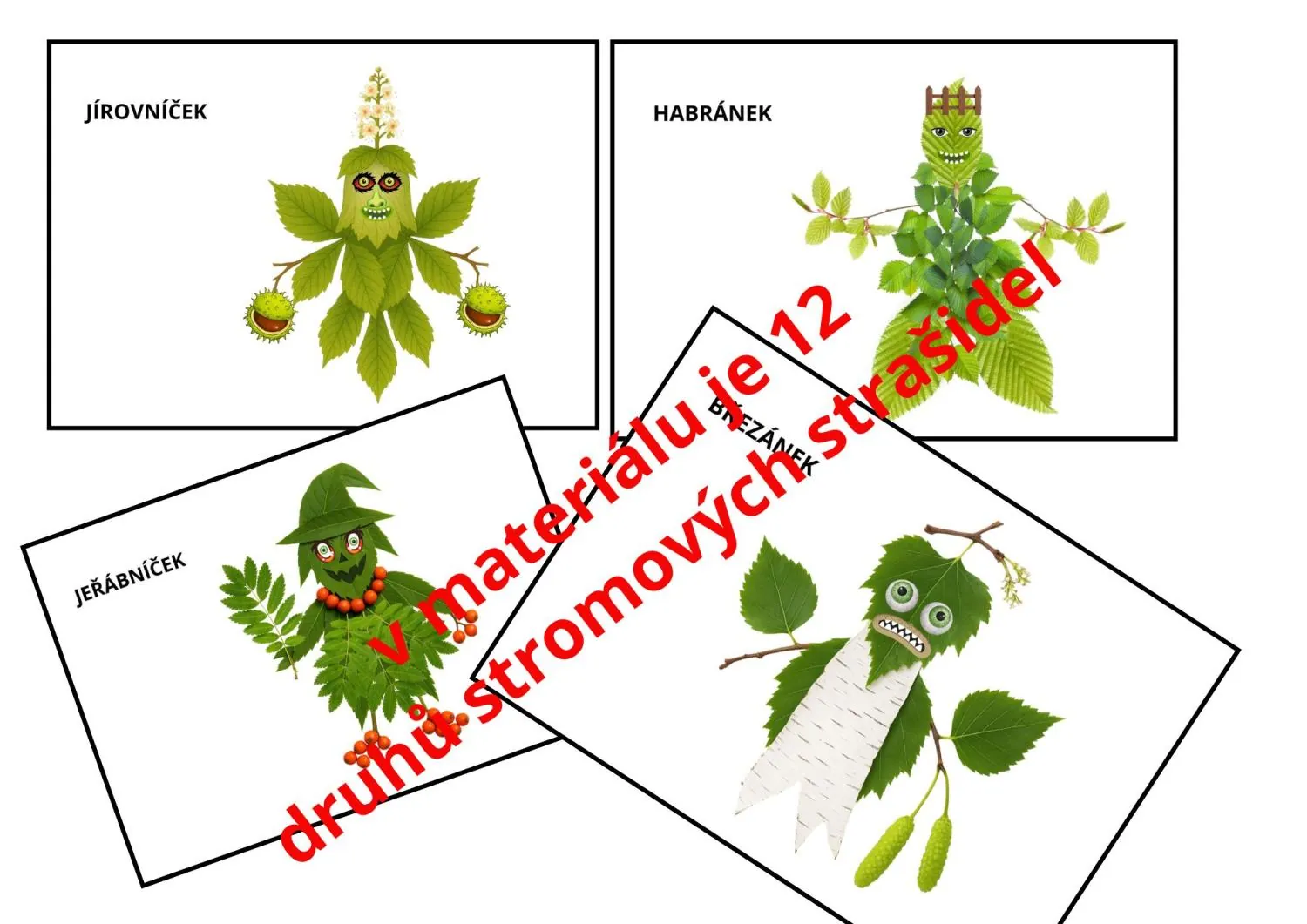 LISTNATÉ STROMY - STROMOVÁ STRAŠIDLA - POZNÁVAČKA + TVOŘENÍ – náhled 2