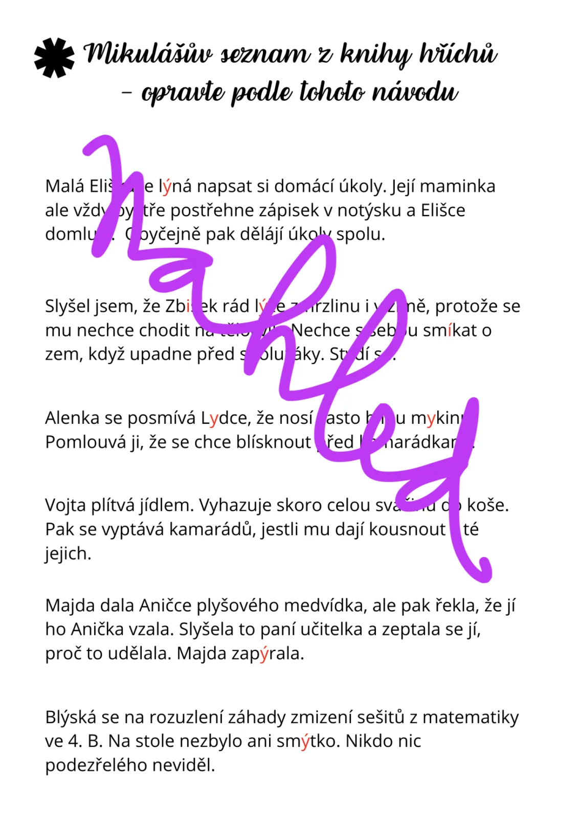 Vyjmenovaná slova - Mikuláš - k souboru na projektový týden – náhled 6