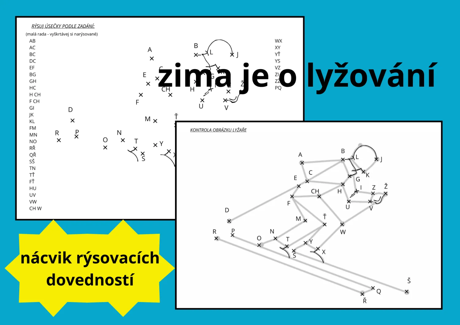 RÝSOVACÍ SADA - GEOMETRIE - ZIMNÍ SPORTY, mezinárodní sportovní utkání – náhled 2