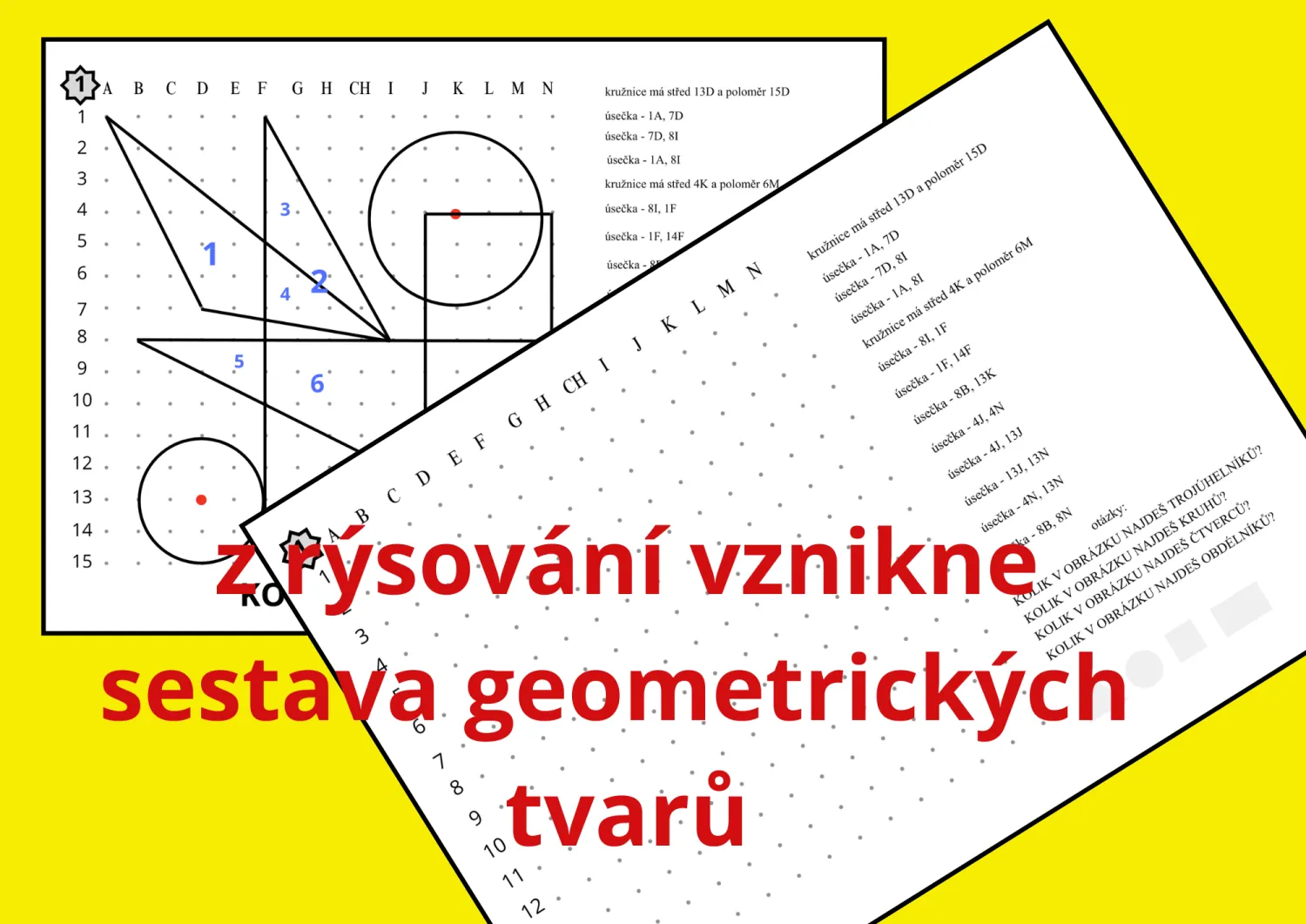 GEOMETRIE - RÝSOVÁNÍ - ODHAL ŠIFRY PANÍ UČITELKY – náhled 2