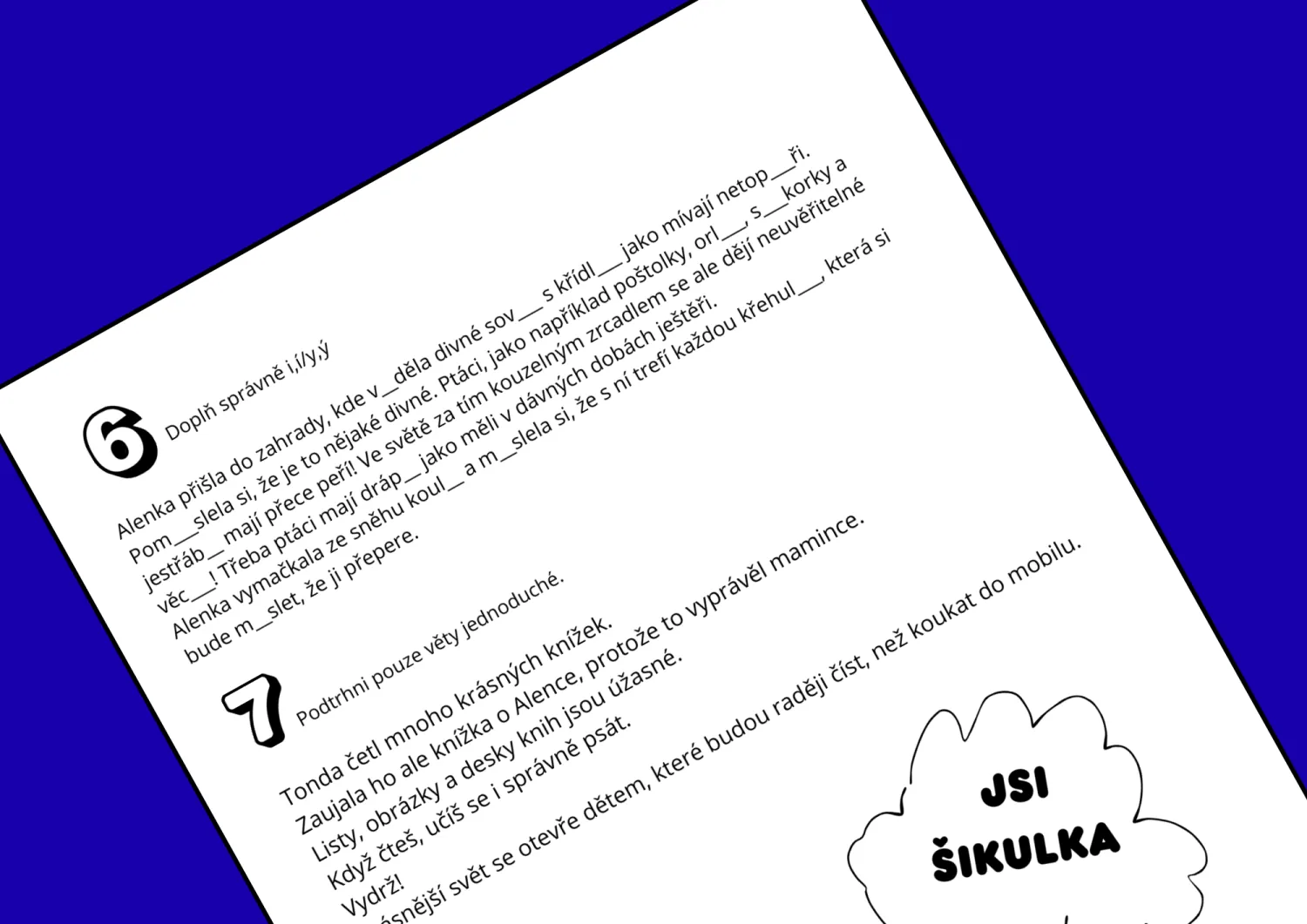 Pololetní hodnocení- netradiční testík z českého jazyka – náhled 3