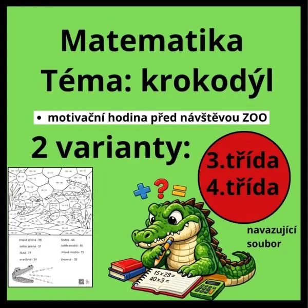 KROKODÝLÍ MATEMATIKA PŘED VÝLETEM DO ZOO