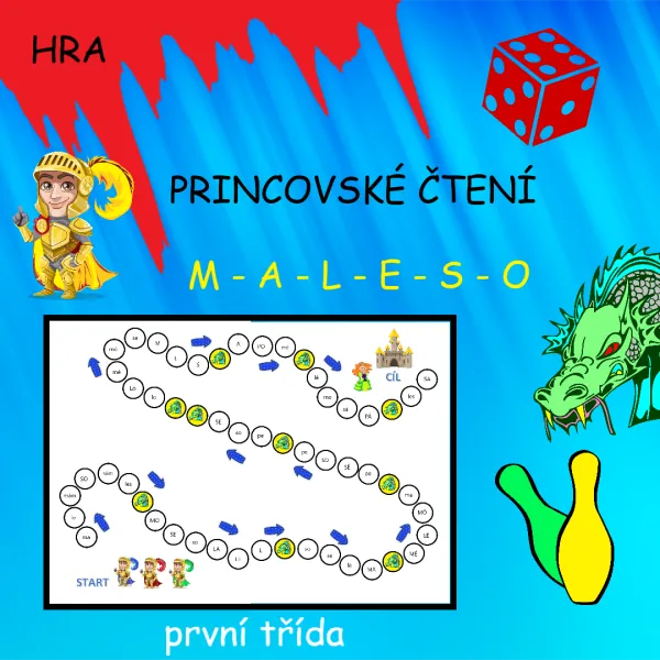 PRINCOVSKÉ ČTENÍ PRVNÍCH SLABIK - DESKOVÁ HRA