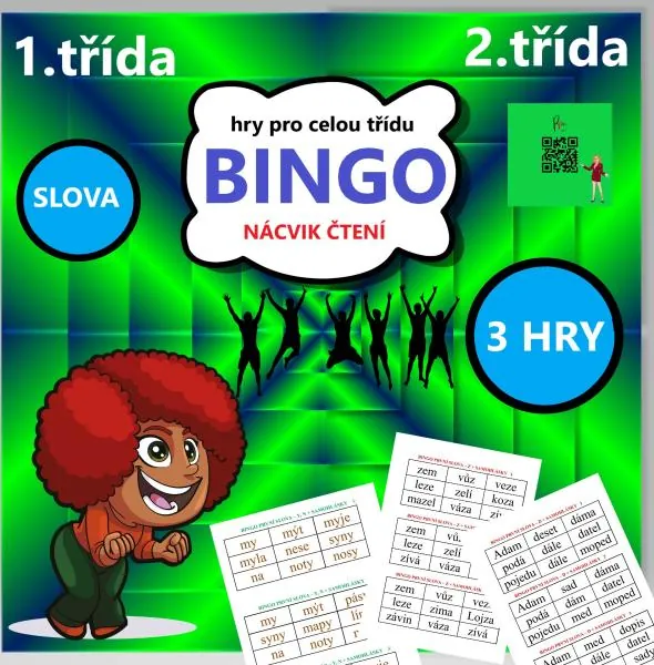 BINGO – ČTENÍ PRVNÍCH SLOV Z PÍSMEN – y, n, z, d + samohlásky