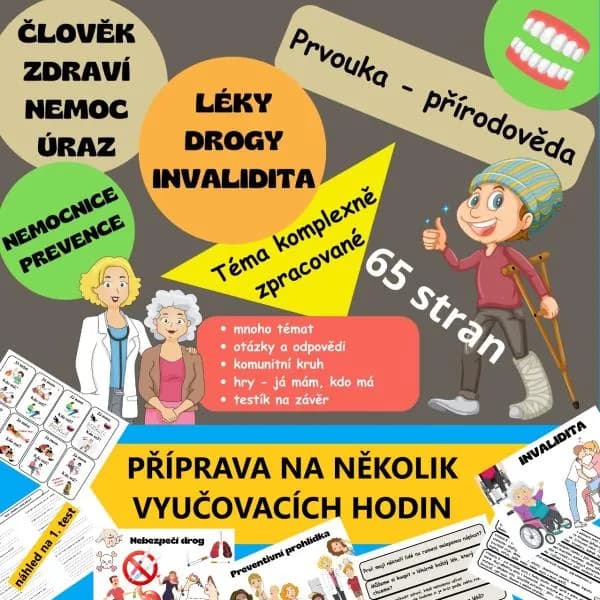 ČLOVĚK A JEHO ZDRAVÍ, NEMOC, ÚRAZ, DROGY, PRVNÍ POMOC.