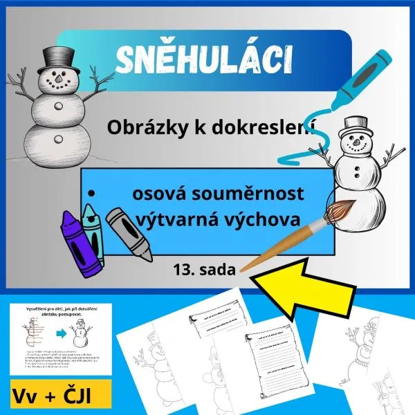 OSOVÁ SOUMERNOST - SNĚHULÁCI + sloh (popisování) - 13. sada