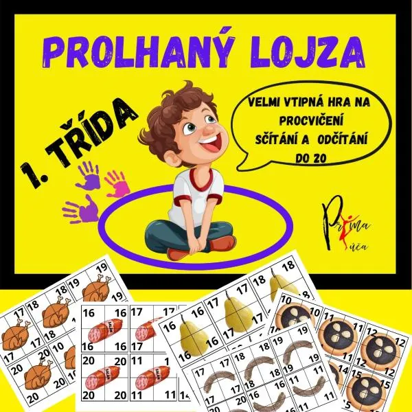 SČÍTÁNÍ A ODČÍTÁNÍ DO 20 ULHANÝ LOJZA - ORIGINÁLNÍ ZÁBAVNÁ HRA MIMO LAVICE