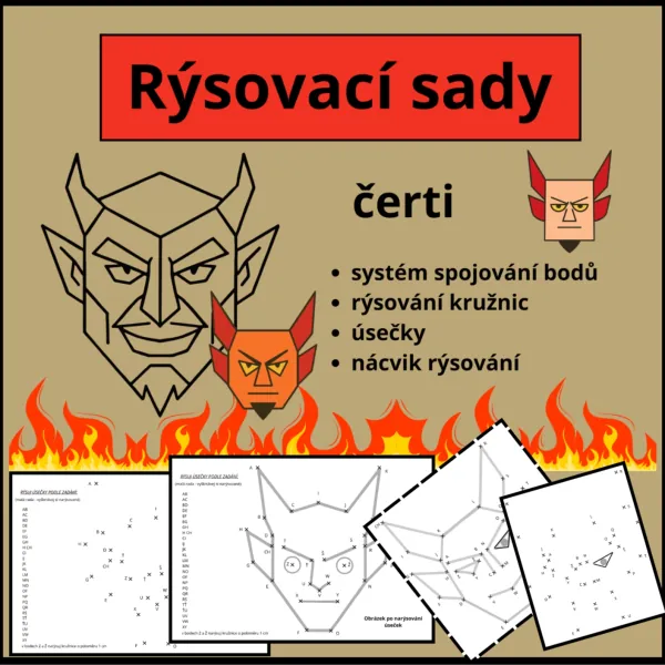 RÝSOVÁNÍ - TÉMA ČETI - geomerie zábavně