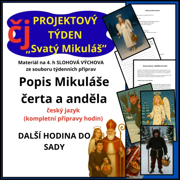 MIKULÁŠ - PROJEKT - POPIS MIKULÁŠE, ČERTA A ANDĚLA