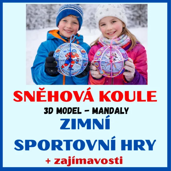 ZIMNÍ SPORTY-ZIMNÍ SPORTOVNÍ HRY- MANDALA- 3D MODEL + ZAJÍMAVOSTI