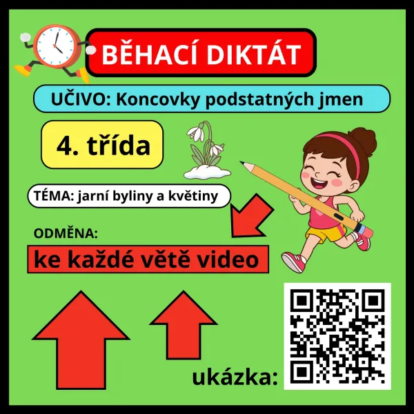 BĚHACÍ DIKTÁT NA CELOU HODINU. UNIKÁTNÍ MATERIÁL S VIDEY.